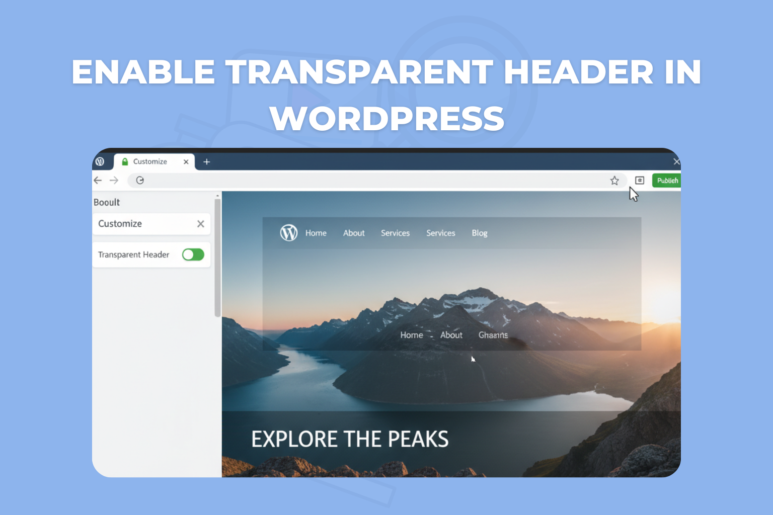 How to Enable Transparent Header In WordPress