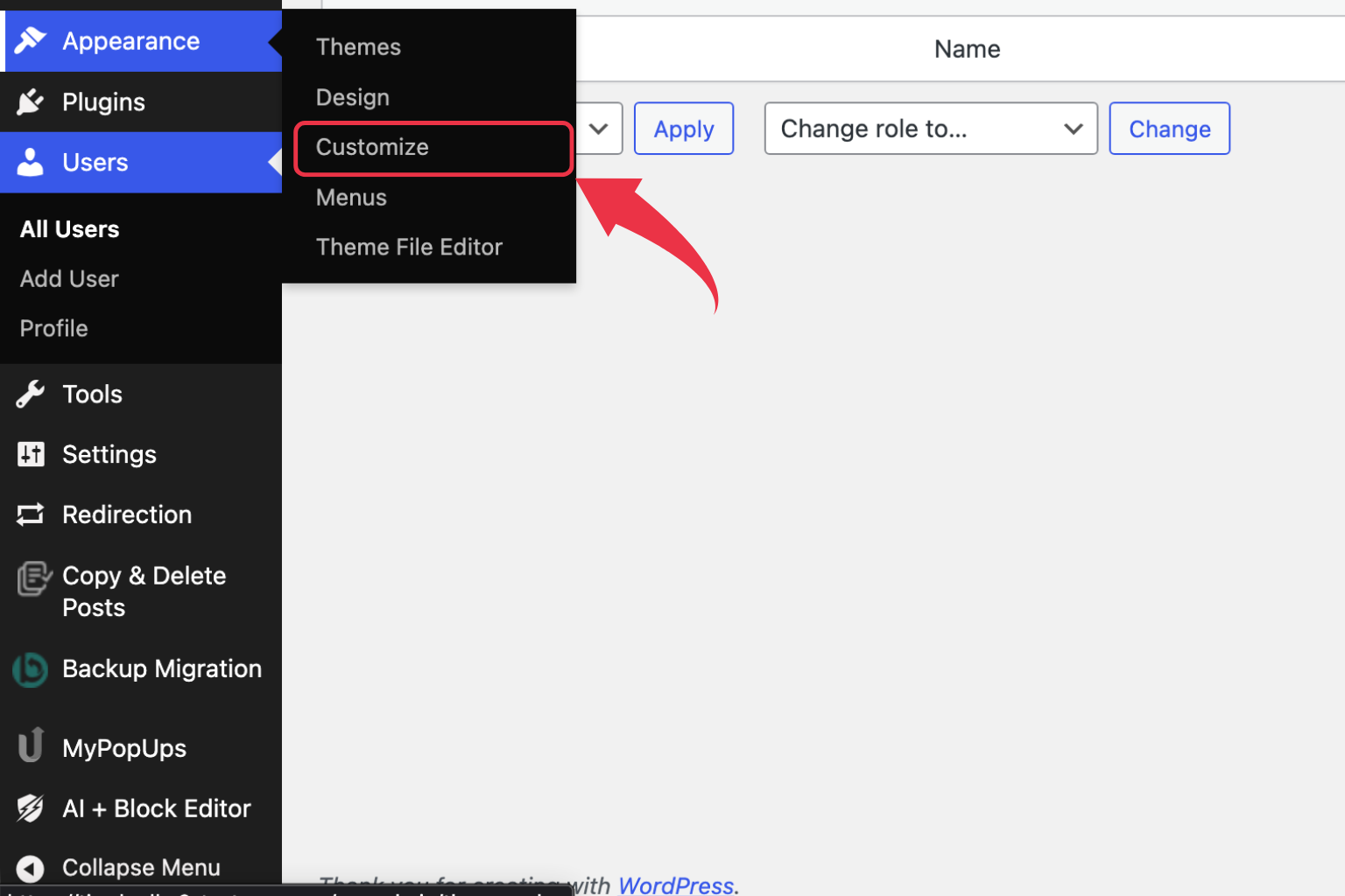 Save Your Changes in Site Header