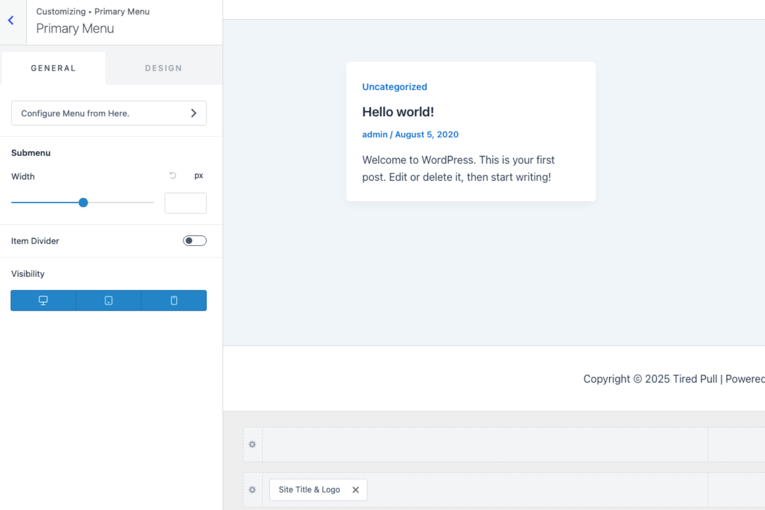 Configure Your Navigation Menu