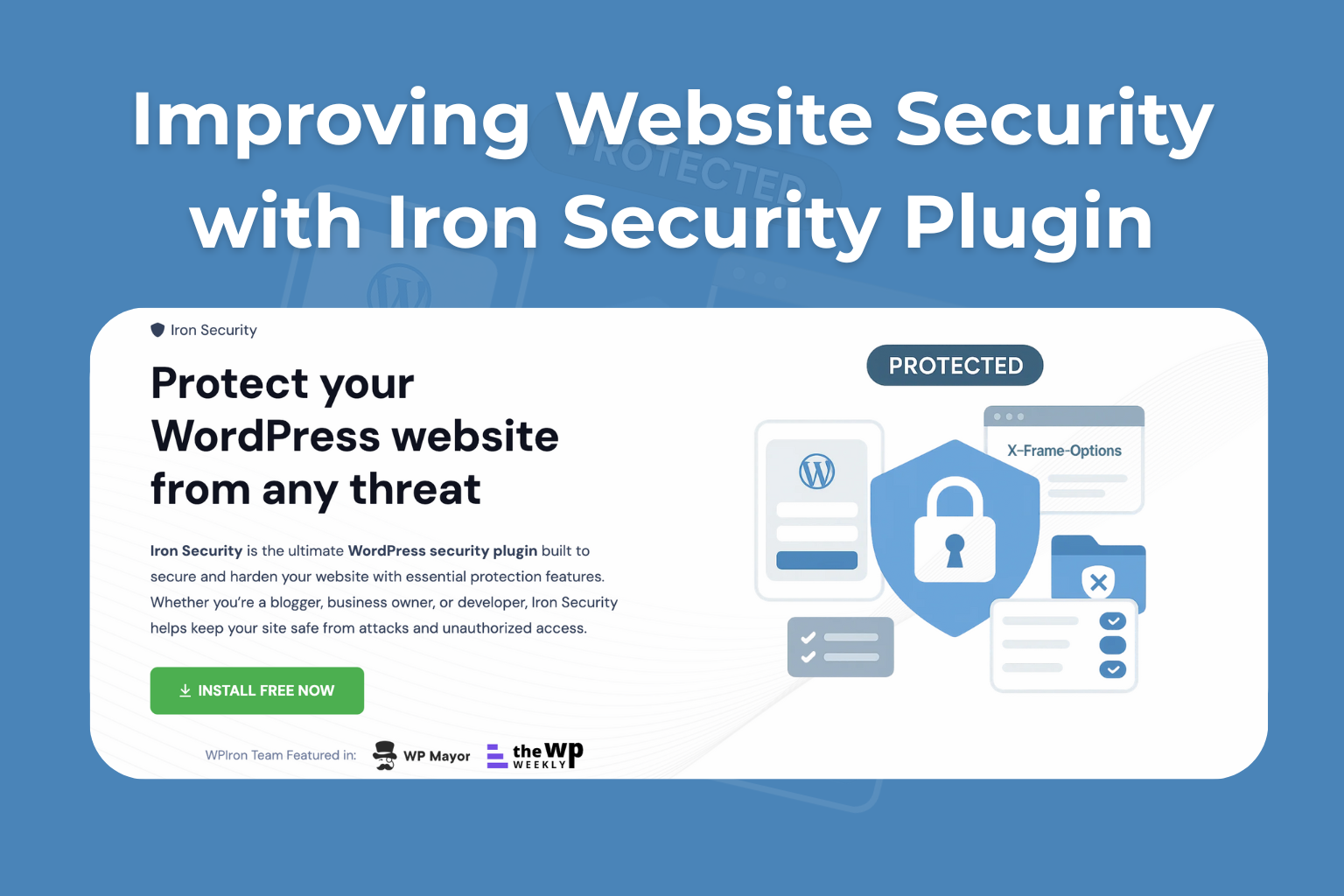 iron Security Plugin maintains your Content Security Policy (CSP) for your website